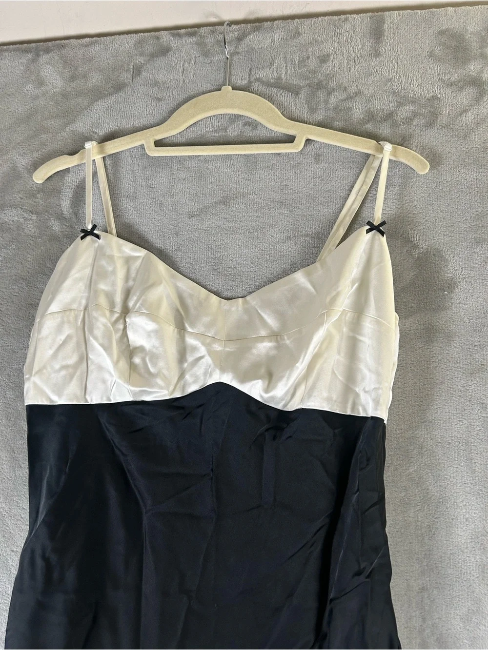 Abercrombie & Fitch NWT Julia Slip Bodice Black and White Maxi Slip Dress